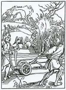 Di colui che non segue né ascolta buoni consigli, illustrazione dalla traduzione inglese di Alexander Barclay di 